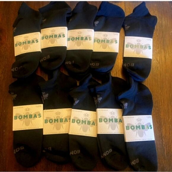 NWT BOMBAS Black ankle and/or crew Performance Socks Size XSmall - Med lot of 20 - Picture 6 of 8